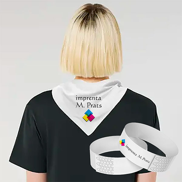 Impresión apra EVENTOS: pulseras , camisetas, pañoletas...